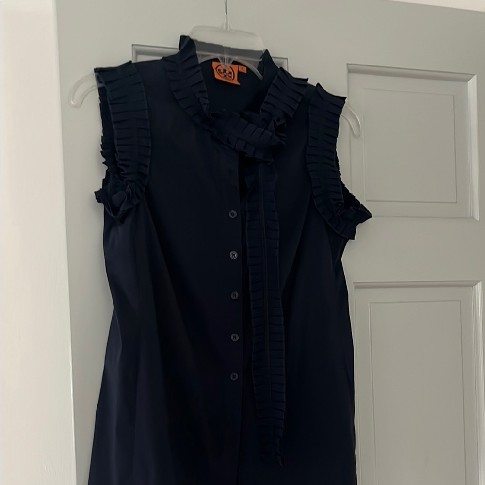 Elegant Navy Sleeveless Top